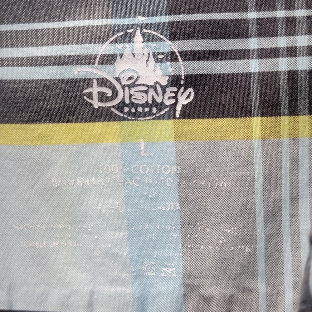 Disney Parks Plaid Short Sleeve Disneyland 1955 Button Down Shirt Size Large - Picture 6 of 6